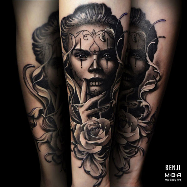 Tatouage réalisé par Benji, au shop de Lyon (Terreaux)