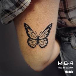 Tatouage papillon, réalisé par Osmie à MBA - My Body Art Lyon