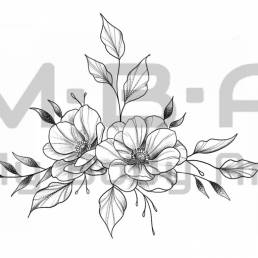 Flash De fleurs d’anémones à adopter, avec MELOW au shop de Lyon Réalisable en petit ou en grand Emplacement : dos / autres zones possible